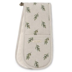 Olive Linen Double Oven Glove